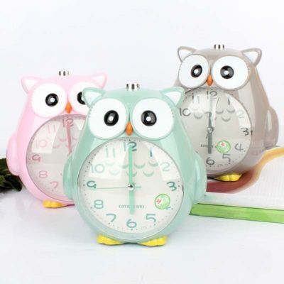 Réveil mignon Hibou pour enfant - éducatif - 4 couleurs
