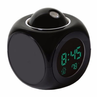 Réveil LCD Projection Digital avec Alarme, Voix et Thermomètre