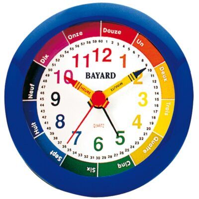 Réveil éducatif pour enfants chiffres colorés - Rouge ou Bleu - Bayard