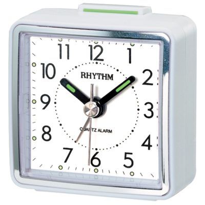 Petit réveil à quartz blanc - Rhythm