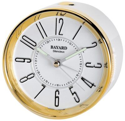 Réveil silencieux Bayard SD85 - gris chromé ou doré