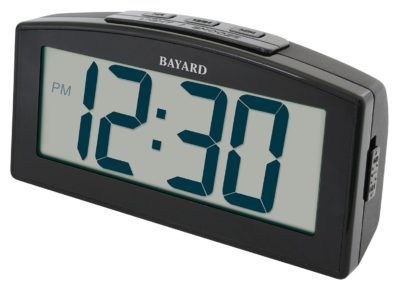 BAYARD Réveil Digital Noir ou Blanc Grand Affichage