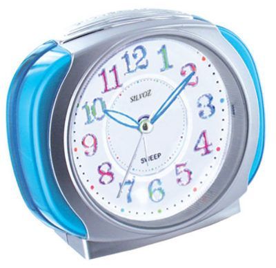 Réveil à quartz bleu lumineux sonnerie forte chiffres colorés