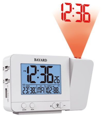 Réveil radio-piloté Bayard affichage de la température avec projection de l'heureRef : SP-EM31.2
