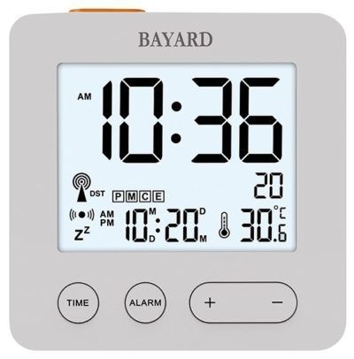 Réveil radio-piloté Bayard affichage de la température
					Ref : SPEM40.1