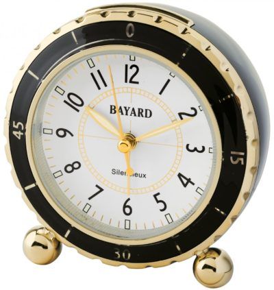 Réveil rond silencieux 2 couleurs disponibles noir ou blanc
					Ref : SPSD53.1