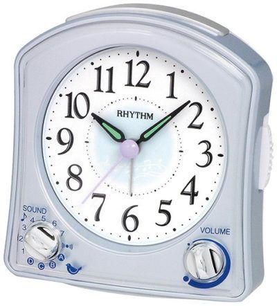 Réveil ultra silencieux bleu ciel sonnerie 12 mélodies					Ref : SPRMA02.04