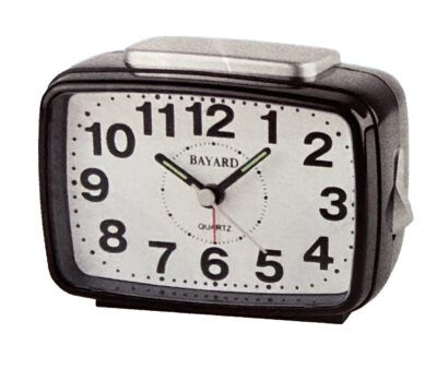 Réveil Bayard silencieux rectangulaire 3 couleurs au choix